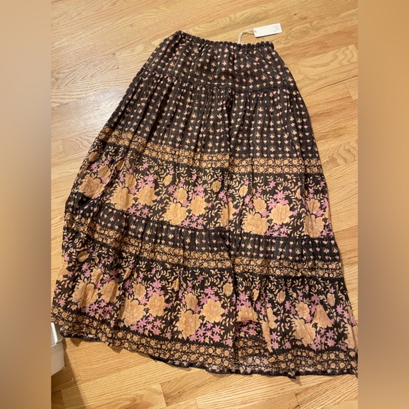 NWT Spell and the Gypsy collective desert rose skirt in raven brown size small - Picture 3 of 6